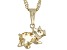 Pre-Owned Yellow Citrine 18k Yellow Gold Over Sterling Silver Children's Dinosaur Pendant/Chain 0.55