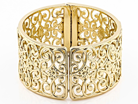 Pre-Owned Filigree Open Design Gold Tone Bracelet