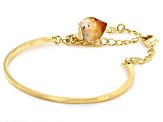 Pre-Owned Free-Form Citrine 18K Yellow Gold Over Brass Bracelet