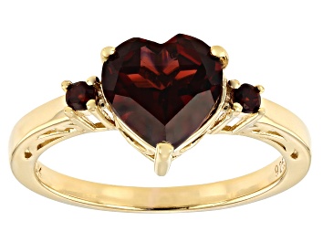 Picture of Pre-Owned Red Garnet 18k Yellow Gold Over Sterling Silver Ring  2.13ctw