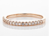 Pre-Owned White Sapphire 14k Rose Gold Band Ring 0.26ctw