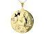 Pre-Owned White Crystal Gold Tone "Sagittarius" Necklace