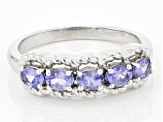 Pre-Owned Blue Tanzanite Platinum Over Sterling Silver Band Ring 0.60ctw