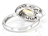 Pre-Owned Yellow Citrine Rhodium Over Sterling Silver Ring 2.63ctw