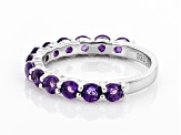 Pre-Owned Purple Amethyst Rhodium Over Silver Band Ring 1.45ctw