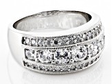 Pre-Owned White Cubic Zirconia Platinum Over Silver Ring 1.87ctw