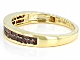 Pre-Owned Red Diamond 10K Yellow Gold Band Ring 0.50ctw