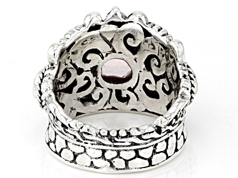 Pre-Owned Pink Rose Quartz & English Tearose™ Topaz Silver Ring .60ctw