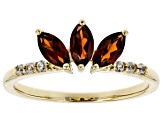 Pre-Owned Red Garnet 10k Yellow Gold Ring .86ctw