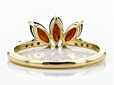 Pre-Owned Red Garnet 10k Yellow Gold Ring .86ctw