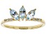 Pre-Owned Blue Aquamarine 10k Yellow Gold Ring .63ctw