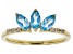 Pre-Owned Swiss Blue Topaz 10k Yellow Gold Ring .73ctw