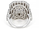 Pre-Owned White Cubic Zirconia Platinum Over Sterling Silver Ring 16.32ctw