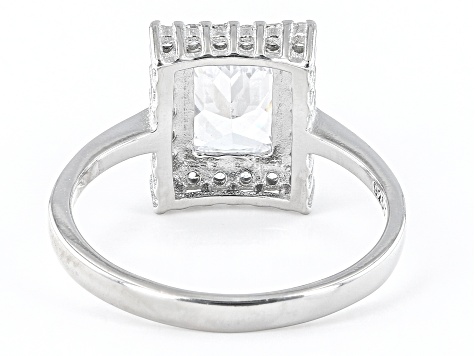 Pre-Owned White Cubic Zirconia Rhodium Over Sterling Silver Ring 2.94ctw