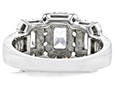 Pre-Owned White Cubic Zirconia Rhodium Over Sterling Silver Ring 3.34ctw