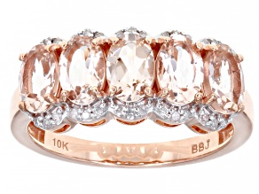 Pre-Owned Peach Cor-de-Rosa Morganite 10k Rose Gold Ring 1.65ctw