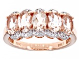 Pre-Owned Peach Cor-de-Rosa Morganite 10k Rose Gold Ring 1.65ctw