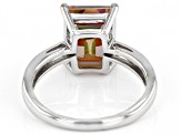 Pre-Owned Multicolor Northern Lights(TM) Quartz Rhodium Over Sterling Silver Solitaire Ring 2.66ct