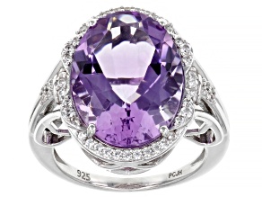 Pre-Owned Lavender Amethyst Rhodium Over Sterling Silver Ring 8.46ctw