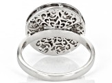Pre-Owned Foiled-Back Polki Diamond Sterling Silver Ring
