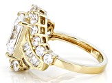 Pre-Owned White Cubic Zirconia 18K Yellow Gold Over Sterling Silver Ring 8.90ctw