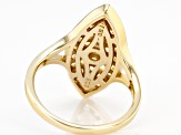 Pre-Owned Yellow Citrine 18K Yellow Gold Over Sterling Silver Ring 0.90ctw