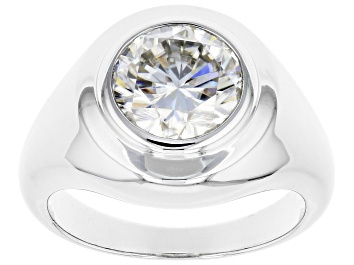 Picture of Pre-Owned Moissanite Platineve Mens Ring 4.20ct Dew