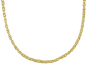 Pre-Owned 10k Yellow Gold Diamond Cut 1.8MM Double Torchon Link 18 Inch Chain Necklace