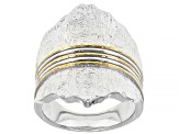 Pre-Owned Rhodium Over Sterling Silver Ring