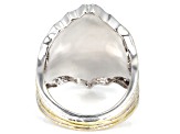 Pre-Owned Rhodium Over Sterling Silver Ring
