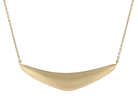 Pre-Owned 18K Yellow Gold Over Silver Boomerang Necklace