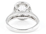 Pre-Owned White Cubic Zirconia Rhodium Over Sterling Silver Ring 5.19ctw