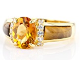 Pre-Owned Orange Madeira Citrine 18k Yellow Gold Over Sterling Silver Ring 1.78ctw