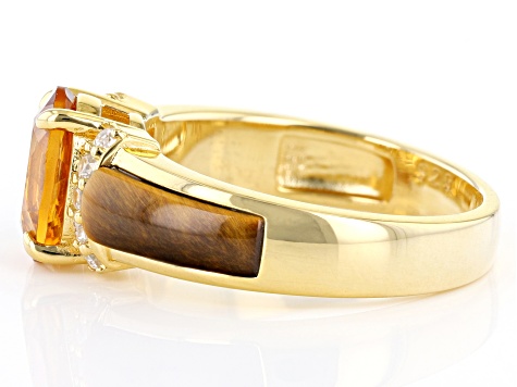 Pre-Owned Orange Madeira Citrine 18k Yellow Gold Over Sterling Silver Ring 1.78ctw