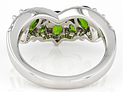 Pre-Owned Chrome Diopside Rhodium Over Sterling Silver Ring 1.92ctw