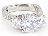 Pre-Owned White Cubic Zirconia Platinum Over Sterling Silver 26th Anniversary Ring 9.50ctw