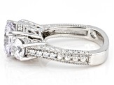 Pre-Owned White Cubic Zirconia Platinum Over Sterling Silver 26th Anniversary Ring 9.50ctw