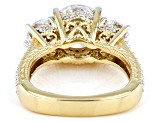 Pre-Owned White Cubic Zirconia 18k Yellow Gold Over Sterling Silver 26th Anniversary Ring 9.50ctw