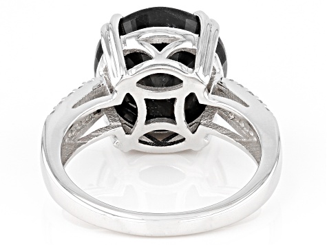 Pre-Owned Silver Sheen Sapphire Rhodium Over Sterling Silver