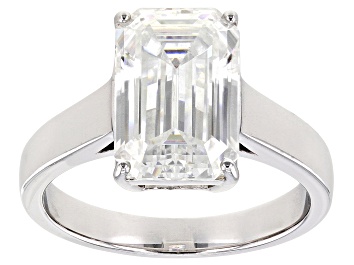 Picture of Pre-Owned Moissanite Platineve Solitaire Ring 6.03ct DEW