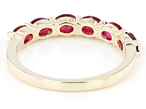 Pre-Owned Red Mahaleo Ruby(R) 10K Gold Band Ring 1.25ctw