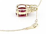 Pre-Owned Red Mahaleo® Ruby 14k Yellow Gold Pendant With Chain 3.06ctw
