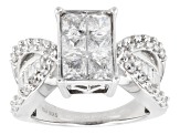 Pre-Owned Cubic Zirconia Silver Ring 4.40ctw (2.94ctw DEW)
