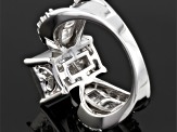 Pre-Owned Cubic Zirconia Silver Ring 4.40ctw (2.94ctw DEW)