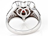 Pre-Owned Red Garnet Rhodium Over Sterling Silver Ring 2.55ctw