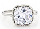 Pre-Owned White Cubic Zirconia Rhodium Over Sterling Silver Ring 6.08ctw