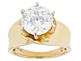 Pre-Owned White Cubic Zirconia 18k Yellow Gold Over Sterling Silver Ring 5.50ctw