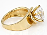 Pre-Owned White Cubic Zirconia 18k Yellow Gold Over Sterling Silver Ring 5.50ctw