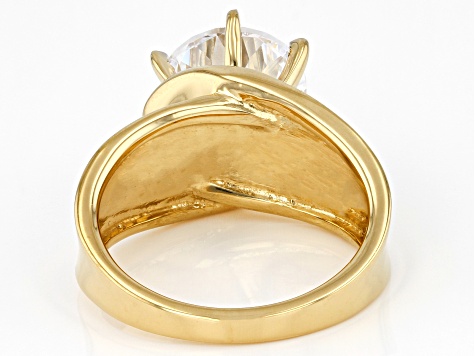 Pre-Owned White Cubic Zirconia 18k Yellow Gold Over Sterling Silver Ring 5.50ctw