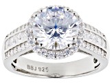 Pre-Owned White Cubic Zirconia Platinum Over Sterling Silver Ring 6.67ctw